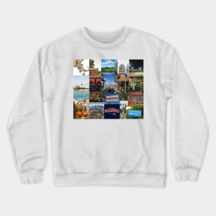 massachusetts aesthetic collage Crewneck Sweatshirt